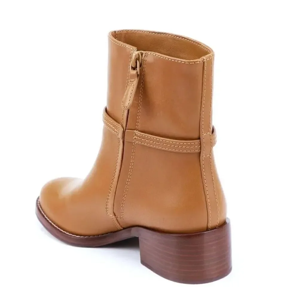 Revolve Tory Burch Brown Miller Ankle Chelsea boots 45mm in Tiramisu